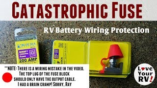 Catastrophic Fuse Installation RV Battery Bank Doh Mistake in wiring See description [upl. by Keller629]