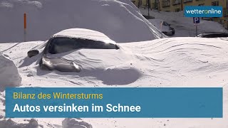 Autos versinken im Schnee Schneemassen in Österreich [upl. by Isolt]