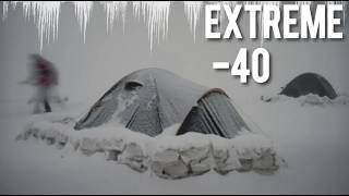 Extreme Winter Cold Camping in Alaska 40CWINTER STORM  Snow Tent Camping Solo [upl. by Teilo]