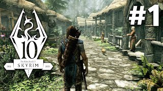 SKYRIM ANNIVERSARY EDITION Gameplay Walkthrough Part 1  INTRO Xbox Series X [upl. by Grete]