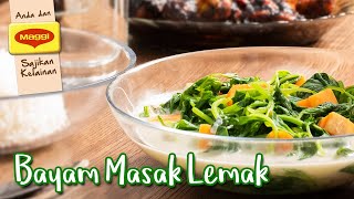 Bayam Masak Lemak Putih Bersama Keledek [upl. by Namie481]