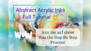 Abstract Expressionist Painting with Acrylic Inks and Texture Paste Ill show how you CAN do it 😀 [upl. by Noni494]