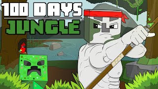 100 Days  Minecraft JUNGLE [upl. by Yditsahc]