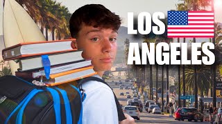 Schule in Los Angeles VERSCHLAFEN Alltag und Surfen am Venice Beach🌴🏄‍♂️  Tag 4 [upl. by Anahsar]