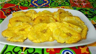 COMO HACER TOSTONES O PATACONES DE PLÁTANO VERDE  RECETA FÁCIL Y RÁPIDA [upl. by Llerrah]