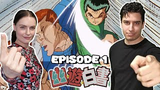 YUSUKE DIES Yu Yu Hakusho REACTION  Episode 1 [upl. by Yclek]