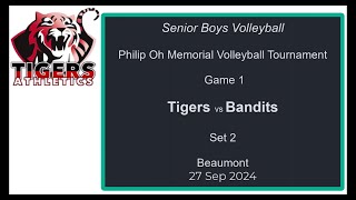 Game 1 Set 2  Tigers vs Bandits 27Sep2024 [upl. by Milton53]