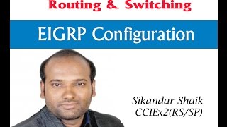 EIGRP Configuration  Video By Sikandar Shaik  Dual CCIE RSSP  35012 [upl. by Eidolem]