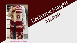 Comment crocheter une écharpe en mohair [upl. by Murtha]