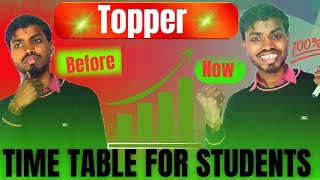 Most Effective Time Table for Students🔥 Daily Routine of Toppers Vijay Sir [upl. by Nyrat]