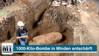 1000KiloBombe in Minden entschärft [upl. by Naitirb]