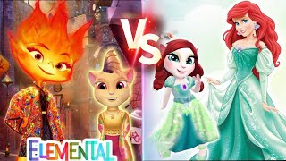 Ariel Mermaid VS Elemental VS My Talking angela 2 [upl. by Phio]