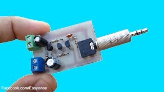 How To Make a Mini Simple Audio Amplifier using C945 transistor [upl. by Reidar]