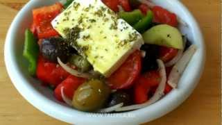 Греческий салат Χωριάτικη σαλάτα Greek Salad [upl. by Fitalludba982]