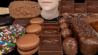 ASMR Chocolate Desserts amp Ice Cream Dove Sandwich Cookie HaagenDazs Macarons Dark Chocolate [upl. by Tine559]