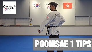 Taekwondo Poomsae 1 2024 Tips [upl. by Devehcoy]