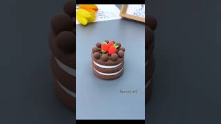 Satisfying diy mini Cake 🎂🎂💗 diy craft love shorts minicake jannatcraftingandart claycraft [upl. by Madid]