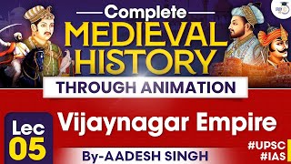 Complete Medieval History Through Animation  Lec 04  Vijaynagar Empire  By Aadesh  StudyIQ [upl. by Bowra]