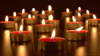 🕯Virtual Candles Relaxing Burning Tealights with Soothing Wind Chimes HD [upl. by Siocnarf]