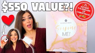 RIDICULOUS VALUE SHOCKED GlossyBox Advent Calendar Unboxing 25 Advent Calendars of Christmas 3 [upl. by Ninaj]