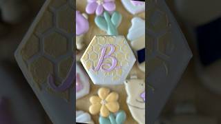 Monogrammed cookies are the BEST enlightenedbakery royalicing sugarcookies babyshower [upl. by Odysseus]