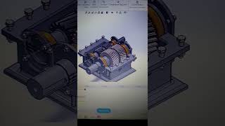 double helical gearbox working model solidworks [upl. by Lahtnero767]