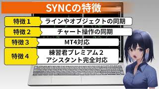 チャートを瞬時に同期するSYNC  For MT4練習君アシスタント完全対応 [upl. by Lethia]