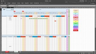 Excel Schichtplan erstellen Monatsübersicht aus Jahresplan [upl. by Gough964]