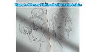 Drawing the Fairy Twins Tinkerbell and Periwinkle [upl. by Sahc]