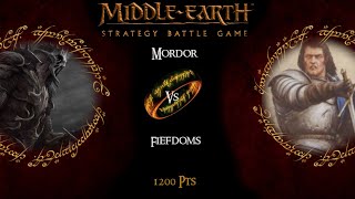 MESBG Battle Report  The Fiefdoms vs Mordor 1200pts [upl. by Nodnab]