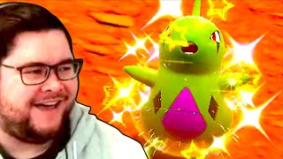 Shiny Reaction Shiny Larvitar in Pokémon Scarlet amp Violet [upl. by Wynny]