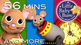 Hickory Dickory Dock  Plus Lots More Nursery Rhymes  56 Minutes Compilation from LittleBabyBum [upl. by Ari]