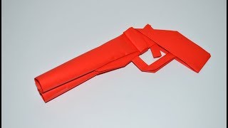 How to make a paper gun  double barrel shotgun  origami [upl. by Brookner118]