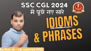 Idiom phrase asked in cgl 2024  By Bala sir [upl. by Iddo306]