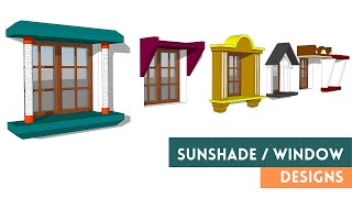 Sunshade design  Window design  Modern house design  House elevation series  part 2 [upl. by Gnuj857]