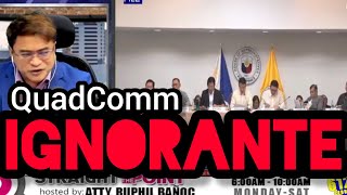 PART 2  QUADCOMM MEMBERS MGA IGNORANTE CONG ACE BARBERS HALATANG IRO NI CONG ROMUALDEZ [upl. by Trudie262]