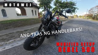 HONDA REBEL 500  TEST RIDE  MODIFIED SETUP [upl. by Ginni]