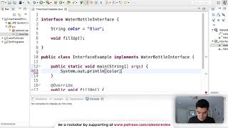 Java Interface Tutorial 78 [upl. by Ellehcir]