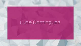 Lucia Dominguez  appearance [upl. by Ecirum]