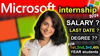 Microsoft Internship for College Students  UG amp PG  Paid Internship at Microsoft 2024  Microsoft [upl. by Rickard]