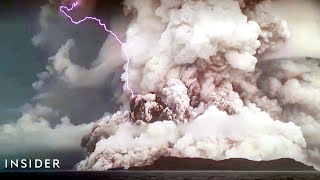 Video Captures Massive Volcanic Eruption In Tonga [upl. by Rodolfo]