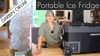 The Coolest Cooler Euhomy Portable Fridge with Ice Maker  Review amp Test [upl. by Maura123]