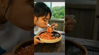 Sisters eat dinner together food eating sisters koreanfood spicyfood koreanmukbanger [upl. by Irmine]