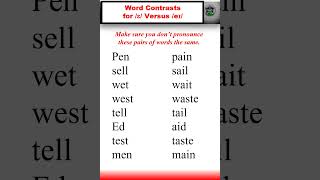 Word Contrasts for ɛ Versus eɪ  how to improve your pronunciation english learnenglish [upl. by Aloisius967]