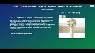 JISULIFE Handventilator Eleganter tragbarer Begleiter für den Sommer [upl. by Souvaine]