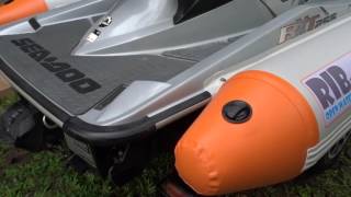 Dockitjet inflatable RIB kit for Open Water fishing rescue action [upl. by Alemat]