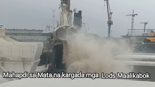 Landskrona Sweden multidocker caterpillar Excavator Discharging Cargo Quick Lime [upl. by Arni]