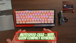 Motospeed CK62  A Great Compact RGB Mechanical Keyboard [upl. by Learsi]