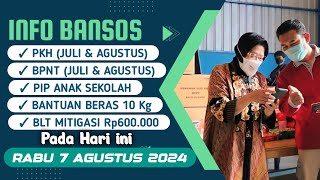 INFO BANSOS HARI INI RABU 7 AGUSTUS 2024 LANGSUNG DARI KEMENSOS RI KPM PKH amp BPNT WAJIB TAU [upl. by Del696]