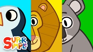 Turn amp Learn ABCs  AT THE ZOO  ​​🌈 Super Simple ABCs [upl. by Annayehc]